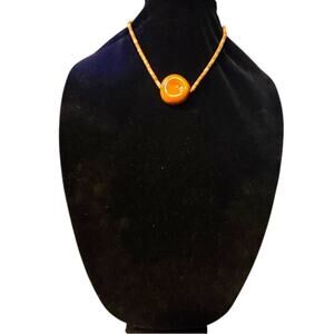 Free People “The Florist” Brown Ceramic Choker Necklace NWT